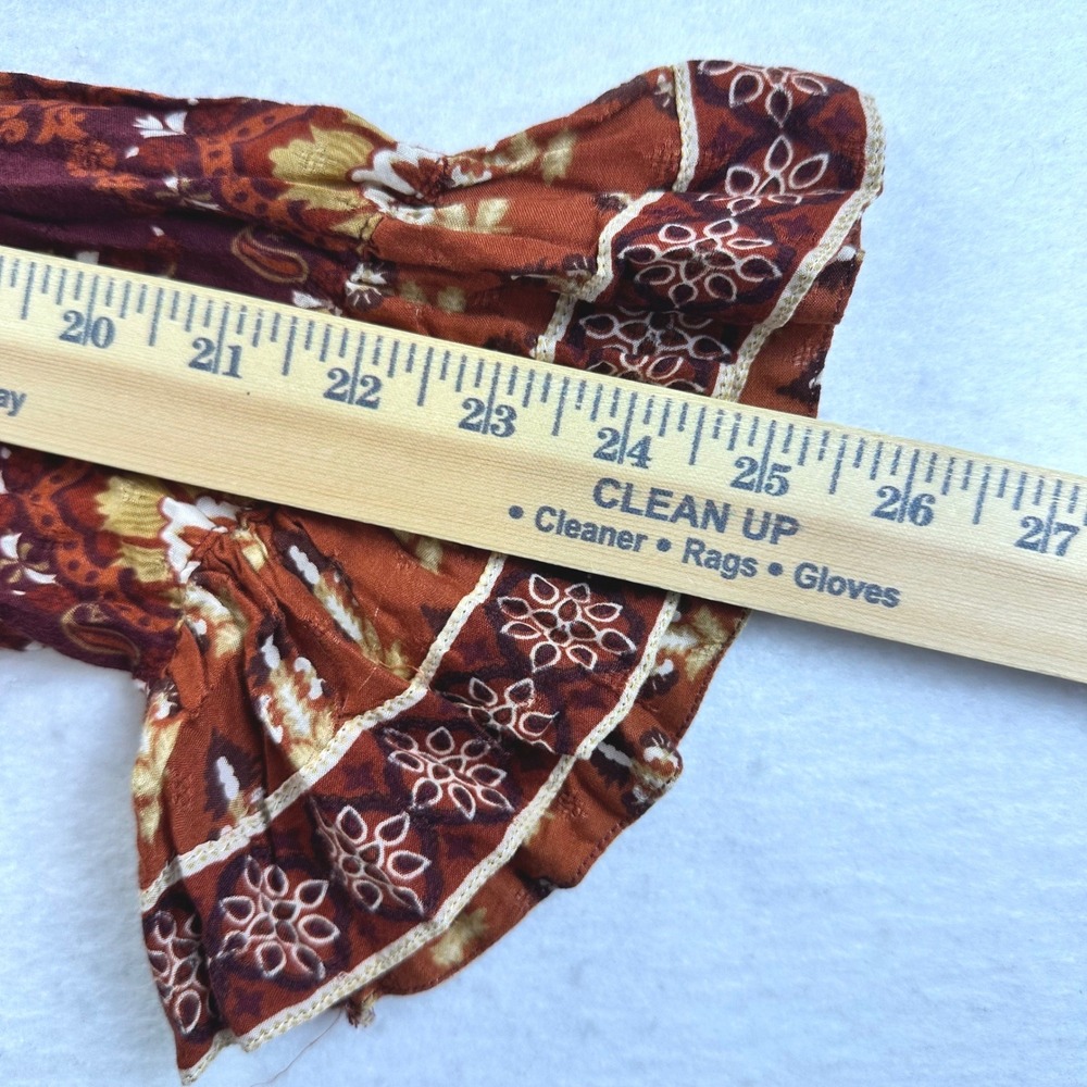 Idyllwind Miranda Lambert Paisley Boho Mini Dress Rust Women's XXL Pockets Fall - Picture 13 of 15